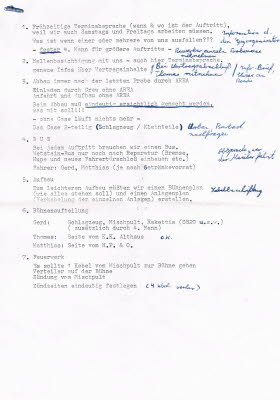 Planung der Roadcrew 1